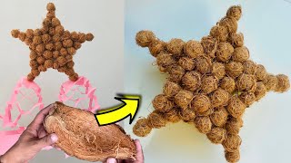 How to Make Star Parol using Coconut Coir  Recycled Materials  DIY Star Lantern [upl. by Rhiana]