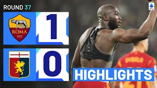 ROMAGENOA 10  HIGHLIGHTS  Lukaku secures three points for 10man Roma  Serie A 202324 [upl. by Moorefield]