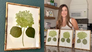 Pressed Flower Art  Hydrangea  DIY Project [upl. by Pandolfi]