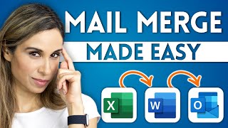 How to Mail Merge in Word Excel amp Outlook  Dynamic Linking between Excel amp Word [upl. by Rudyard309]