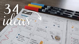 34 Ways to Use the Monthly Pages of Your Planner  bonus sidebar ideas [upl. by Aneeroc]