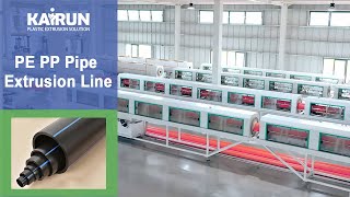 PE PP Pipe Extrusion Production Line Single Screw Extruder Machine Equipment  Kairun Machinery [upl. by Lund771]