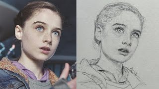 The Beauty of Precision Drawing a Flawless Girls Portrait [upl. by Notsob]