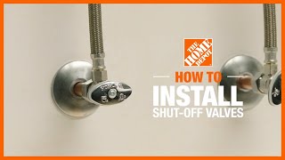 How to Install Shutoff Valves  The Home Depot Plumbing Tips [upl. by Ikir819]