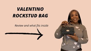 Valentino Rockstud Bag  What fits in my bag and how to remove strap and chain [upl. by Marlow]