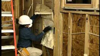 Installing Insulation Around Wires and Plumbing [upl. by Bjorn33]