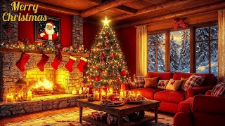 Cozy Christmas Music Ambience 🔥 Best Relaxing Christmas Music 🎅🎄 Crackling Christmas Fireplace [upl. by Eihcir]