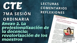 ANEXO 2 Los profesionales de la docencia revalorización de los maestros [upl. by Euqinahc]