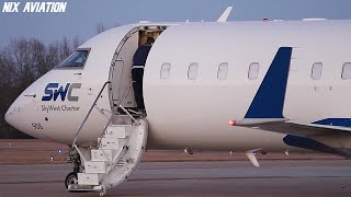 CRJ200 TAKEOFF  OXFORD  SkyWest Charter  Plane Spotting [upl. by Gromme875]