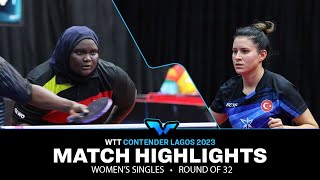 Sibel Altinkaya vs Ajoke Ojomu  WS R32  WTT Contender Lagos 2023 [upl. by Jepson]