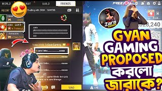 Gyan Gaming ভাইয়া live এর মধ্যে i love you বললো Zara gaming কে😱Live এর মধ্যে i love You prank করলো🤣 [upl. by Marya]