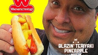 WIENERSCHNITZEL® Blazin Teriyaki Pineapple Dog Review [upl. by Halet334]