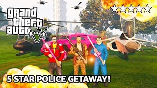 GTA 5 Online 5 STAR HEISTS Destruction 5 Star POLICE Getaway in GTA Online GTA 5 PS4 Gameplay [upl. by Musihc21]