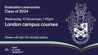 Ceremony Four  York St John University Graduation Wednesday 13th November 2024 [upl. by Thant]