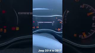 Jeep Grand Cherokee2014 2015 2016 2017 Oil Lift Reset Maintenance Required lightResetautomobile [upl. by Eerahs]