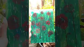 Use garbage bag draw flower abstract art 🏵️🍃 art drawing shorts viralvideo easy diy painting [upl. by Divine]