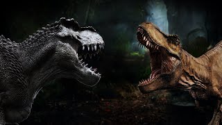 TRex vs VRex Fight  Jurassic World Evolution 🧬 [upl. by Karlene107]