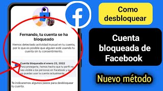 CÓMO RECUPERAR MI CUENTA DE FACEBOOK INHABILITADA O BLOQUEADA 2024  Recuperar cuenta Facebook [upl. by Anoid]