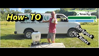 Tenacity Herbicide How to mix rate in Backpack Sprayer [upl. by Ferro]