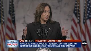 FULL SPEECH Kamala Harris addresses nation for first time after election loss [upl. by Guillema]