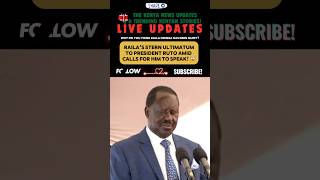 Demanding Answers Raila’s Ultimatum to President Ruto Amid Growing Pressure 😱 RailaOdinga [upl. by Jolie]