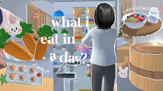 a day in my life  what i eat 🥕🥟  sakura school simulator [upl. by Lorin]