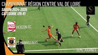 3eme journée de championnat U15 région centre Val de Loire Vierzon FC vs CS Mainvilliers [upl. by Aynor]