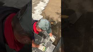 Evaluate the block pattern paving pavers handmade diyconcrete builder shortvideo [upl. by Salta]