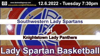 IHSAA Girls Basketball  Southwestern Spartans at Knightstown Panthers  Full Broadcast [upl. by Acinom]