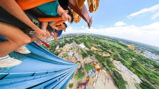 POV going STRAIGHT DOWN on a DROP TOWER  Falcons Fury at Busch Gardens Tampa [upl. by Aicillyhp]