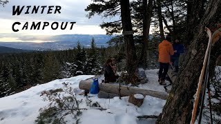 Winter Camping at Grand Lookout on the HRT BC Okanagan [upl. by Copp]