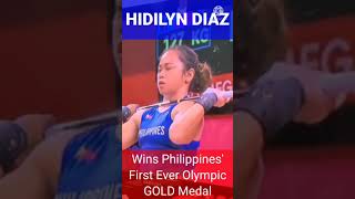 HIDILYN DIAZ Winning Moment  Philippines FirstEver Olympic Gold Medal  PiEdit  Shorts [upl. by Zebe450]