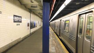 IND Brooklyn Bound R46 A and R68 D train  R33R127 Refuse Train at 86th Street [upl. by Annam]