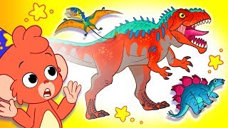 Learn Dinosaurs for Kids  Dinosaur Cartoon videos  TRex Giganotosaurus  Club Baboo [upl. by Kcirrek]