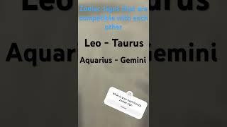 Zodiac signs are compatible together [upl. by Chevalier]