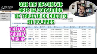 DEVOLUCION AFIP CONSUMO EN DOLARES QUE ME DEVUELVE VIAJES NETFLIX ETC [upl. by Pyle]