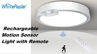 WhitePoplar Rechargeable Motion Sensor Closet Light with Remote [upl. by Sheng]