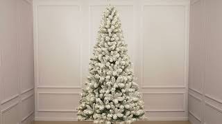 Puleo International PreLit Flocked Virginia Pine Tree [upl. by Bathsheba]