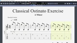 Classical Guitar Ostinato Exercise In A Minor [upl. by Ierdna360]