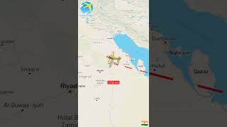 Pune  Maharashtra  India to Cairo  Egypt travel map route animation via flight [upl. by Sergu]