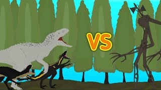 Indominus rexIndoraptor and Scorpius rex vs Siren head  AUTO RPG Anything [upl. by Srini]