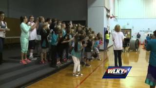 Students surprise teacher battling cancer [upl. by Eiznikcm]