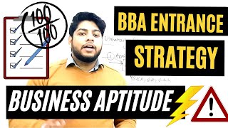 What is Business Aptitude  BBA Entrance Exam Preparation Syllabus and Tips🔥 [upl. by Bonnice903]