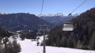 Val Di Fiemme  Oberegeen  GardonePasso Feudo  Latemar ski lift [upl. by Yrhcaz]