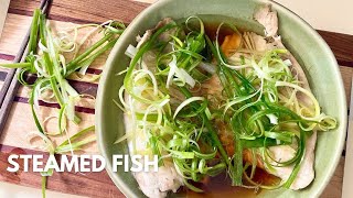 Sizzling steamed fish with ginger soy sauce [upl. by Hsina]