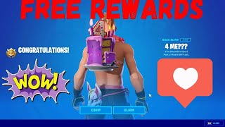 HOW TO GET FREE FORTNITE BIRTHDAY REWARDS 4 Complete guide Fortnite Season 8 Chapter 2 [upl. by Munro150]