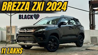 New 2024 Updated Maruti Suzuki Brezza ZXI MANUAL WITH HYBRID 😍🖤 brezzafacelift [upl. by Ardeid218]