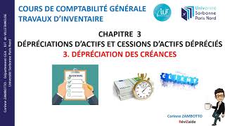 Cours dépréciation des créances  Cours de comptabilité  GEA  Travaux dinventaire [upl. by Job]