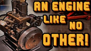 RARE Antique Homebuilt Two Cylinder Opposed Piston Engine WILL IT RUN [upl. by Jermayne]