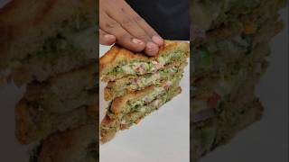 Sandwich recipe with mayonnaise sandwich breakfast salad vegsandwich foodshorts cooking [upl. by Dnama337]